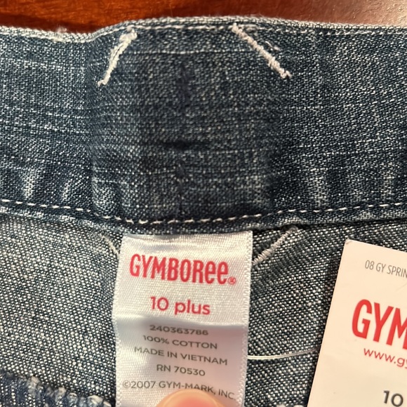 NWT Gymboree Tennis Match wide leg denim pant stripe belt Size 10 plus 2008 Line - Picture 9 of 13